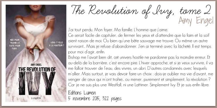 The Revolution of Ivy, tome 2 d'Amy Engel